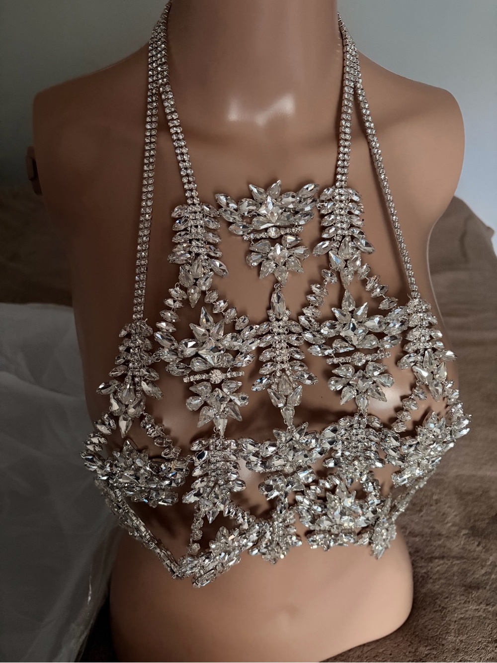Rhinestone Crystal Statement Bralette